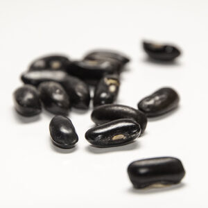 Some long, dark brown-almost black- 'Uncle Clarence Holliday' beans